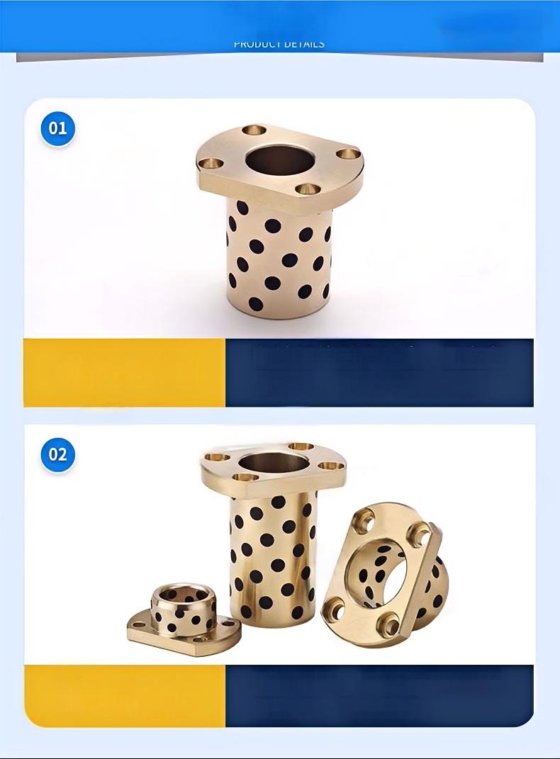 Flanged Oilless Graphite Plugged Bronze Bushings
